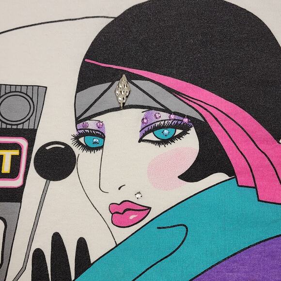 Vintage 80s Carol Joseph Las Vegas Single Stitch T-shirt Large - Picture 4 of 12